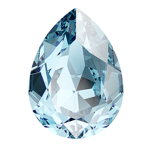 Swarovski 4320 Pear Fancy Stone 4x2.9mm Aqua +